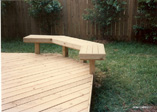 Floating Bench on Low to Grade Deck