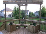 Planter Bench Combo with Fan Pergola