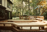 Cedar Multi-level Deck with Floating, Standard and Tree surround Benches