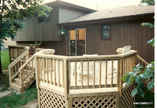 Pressure Treated Deck with Double Cap Rail Detail