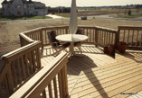 Pressure Treated Deck with Lower Eating Area and Dual Rail Cap Detail