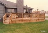 Deck with Standard Rail and Vertical Solid Skirting