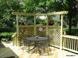 Pressure Treated Deck aith Pivacy Screen and Planter Bar