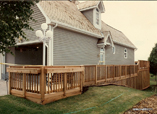 Cedar Entryway and Walkway to Rear Second Story Walk Out Deck
