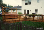 Spa Deck in Pressure Treated Pine with Cedar Stain