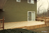 Pressure Treated Decking with Cedar Rail, Skirt, and Trim