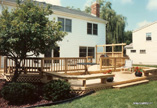 Multi-level Deck with Benches Privacy Screening and Planter Bar