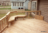Deck with Standard Bench and Triangle Planter