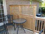 Privacy Fence Solid with Lattice in Cedar
