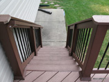 TimberTech (Redwood) Stairway with Deckorator Balusters 