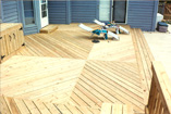 Pool Deck with Decking Direction Changes
