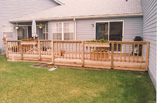 Low to Grade Pressure Treated Pine Deck