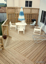 Deck with Multi-angled Decking