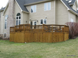 Deck on House with English Basement