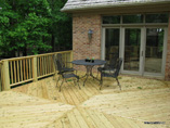 Deck with Four Way Decking Pattern